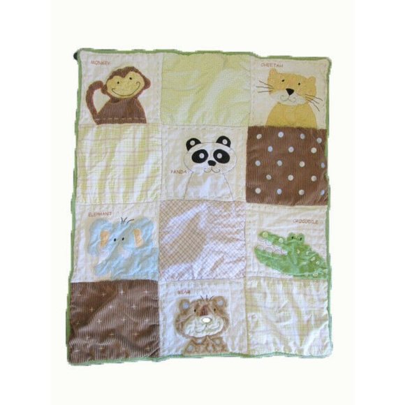 Nojo Jungle Safari print crib comforter - Picture 1 of 3